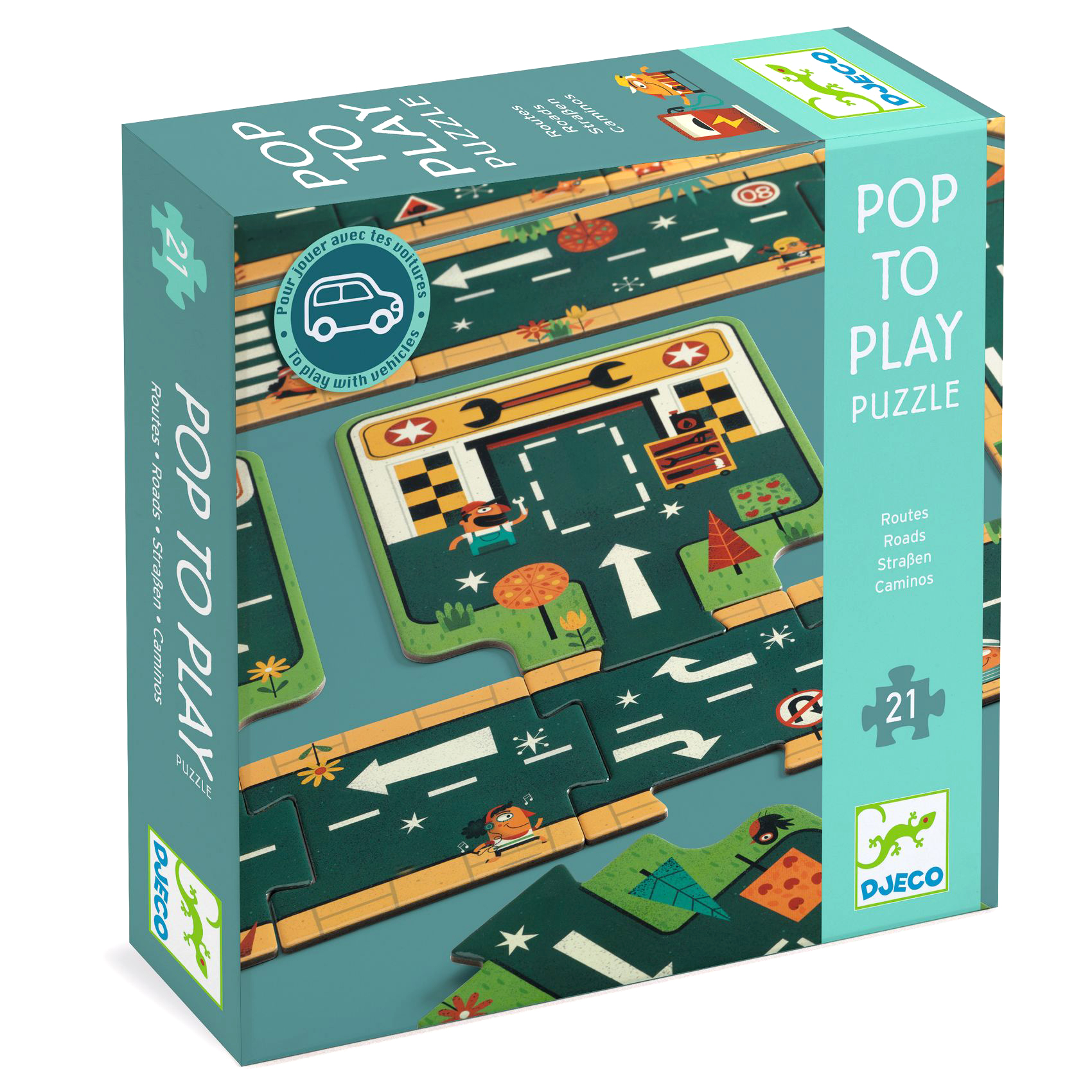 Óriás puzzle - Utak, irányok, 21 db-os - Roads - 0