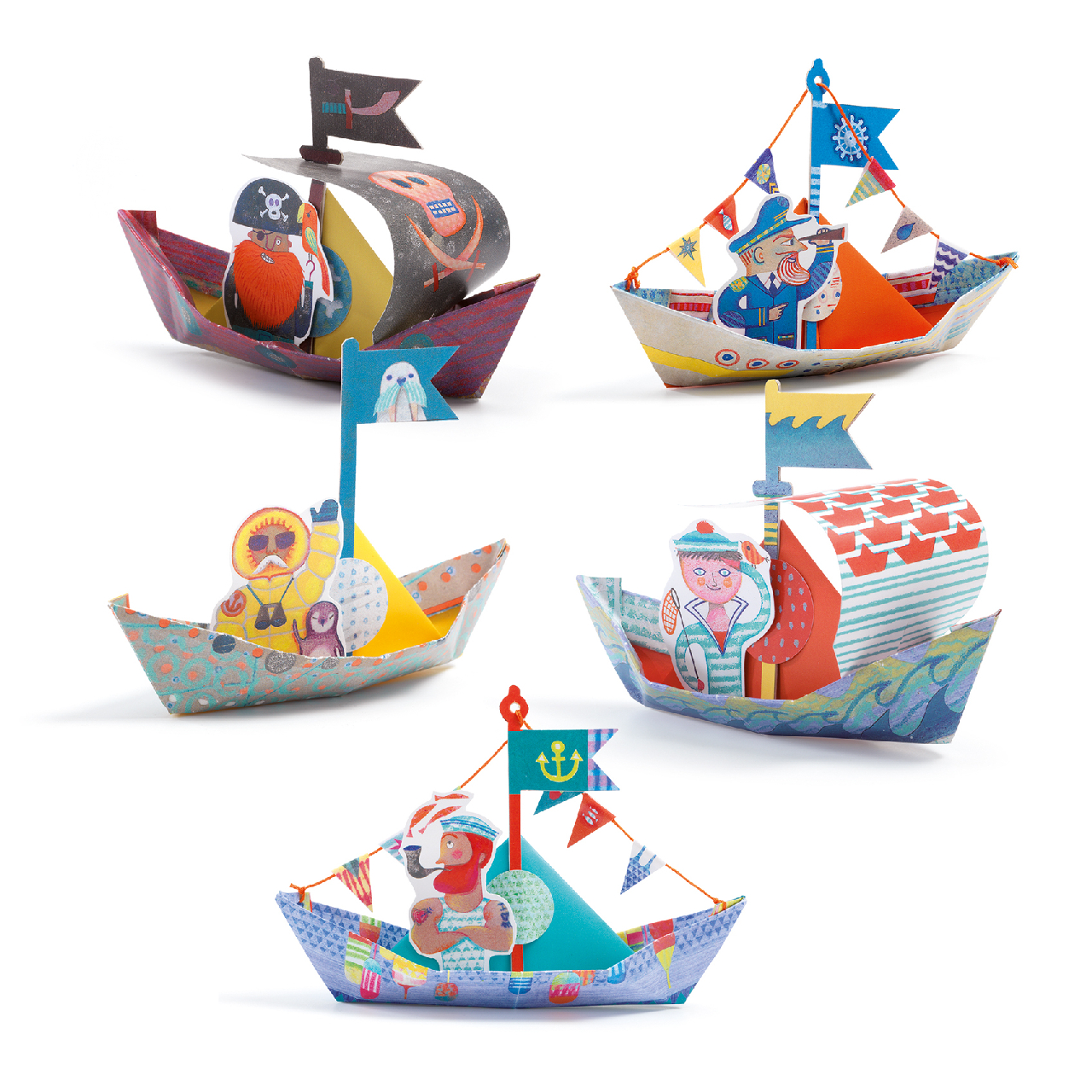 Origami - Papírcsónak - Floating boats - 2