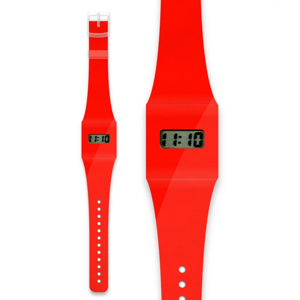 Papír karóra - ROT / NEON - Pappwatch - 0