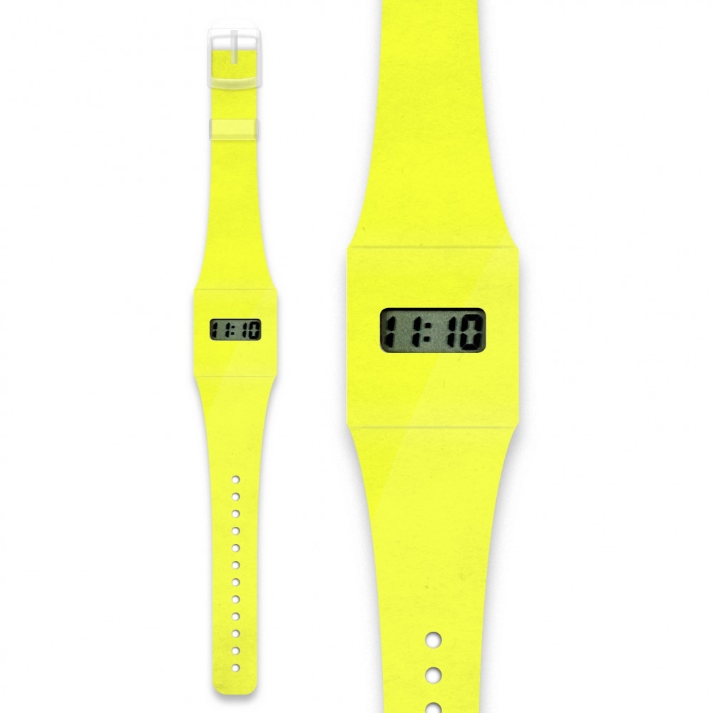 Papír karóra - YELLOW / NEON - Pappwatch - 0