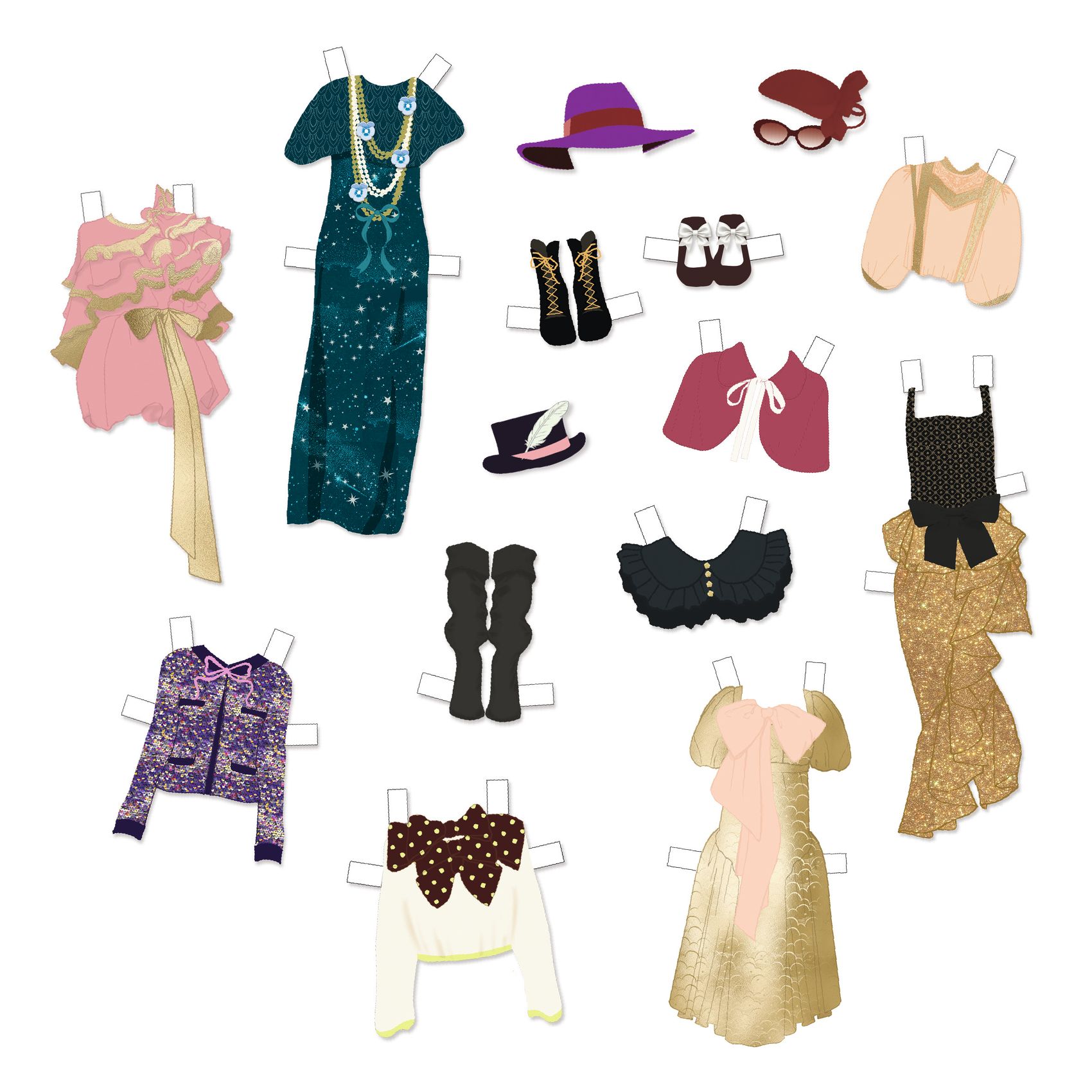 Papírbaba öltöztető - Elegáns gardrób - So chic wardrobe - 2
