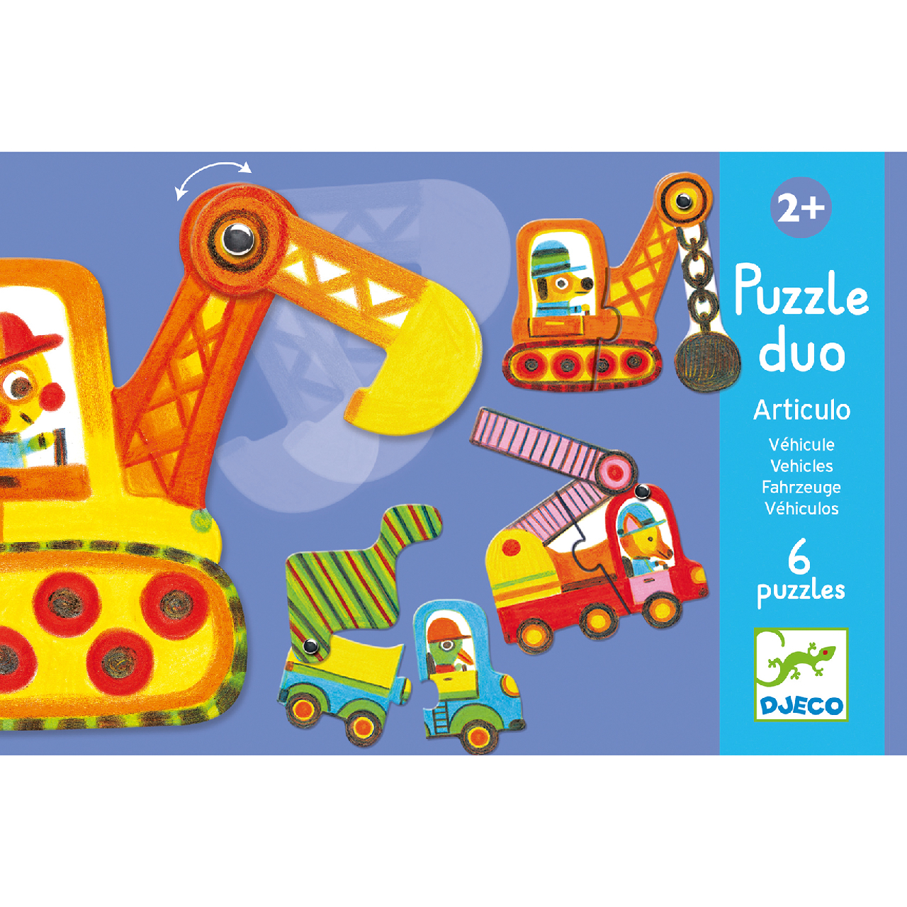 Párositó puzzle - Munkagépek, 12 db-os - Articulo vehicles - 1