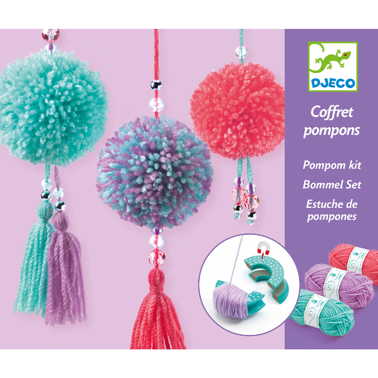 Pompom készítés - Pompom függődísz - Pendant Pompoms - 1