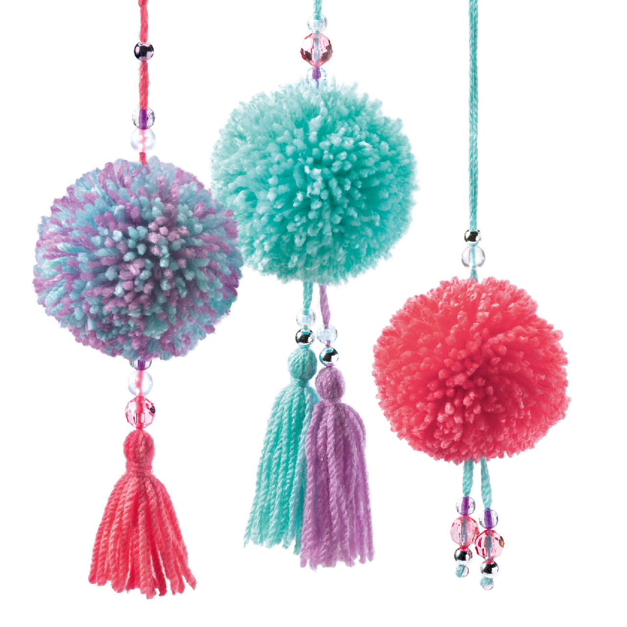 Pompom készítés - Pompom függődísz - Pendant Pompoms - 2