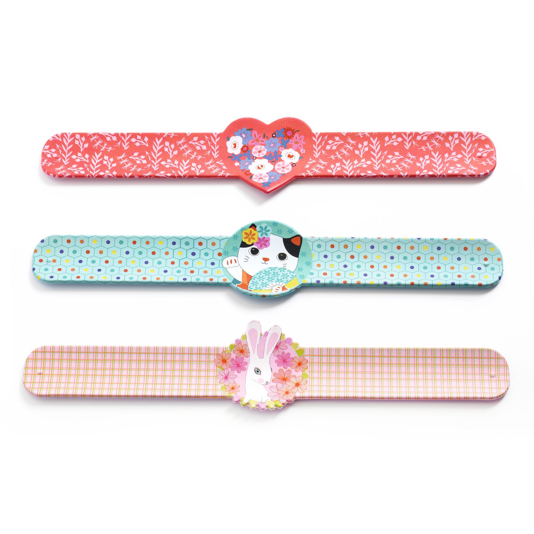 Rácsapós karkötő - Szív, Macsek, Nyúl - Slap bracelets heart,rabbit,cat - 0