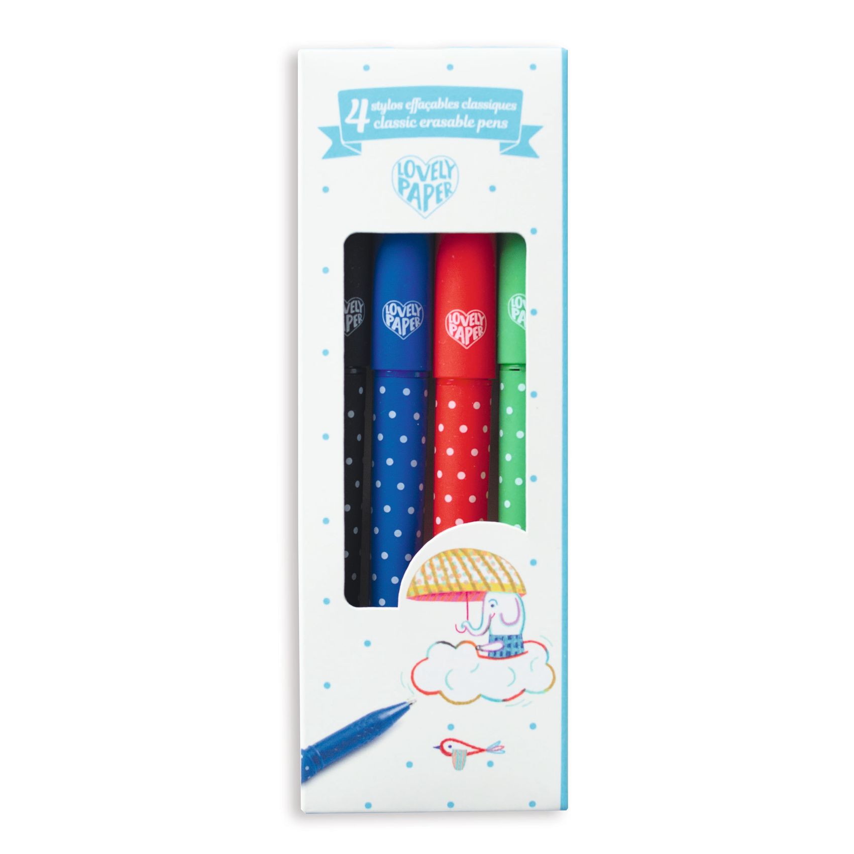 Radírozható tollkészlet - 4 színű - 4 Classic erasable pens - 2