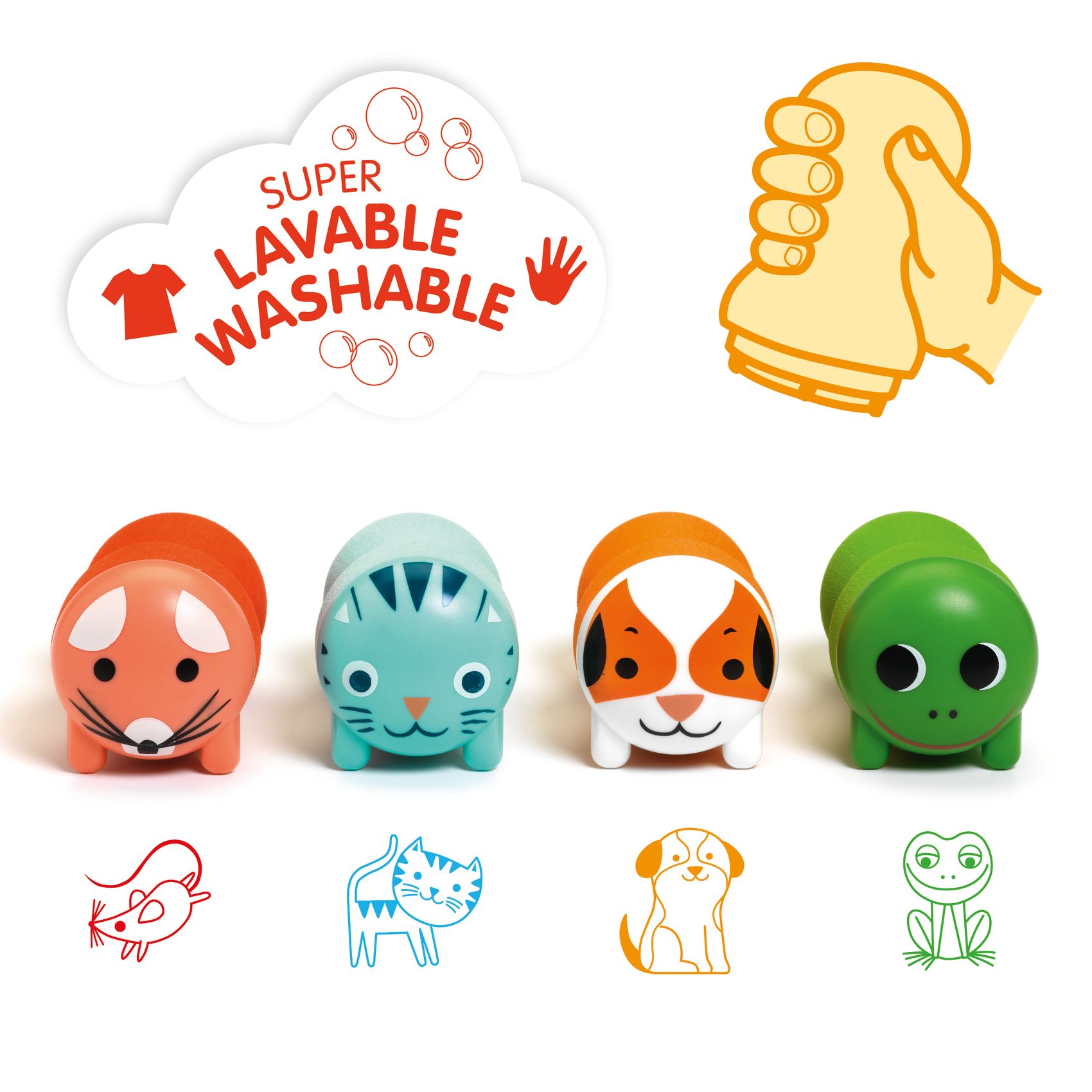 Bélyegzők kicsiknek - Kerti állatok - Stamps fort littles ones - Garden animals - 1