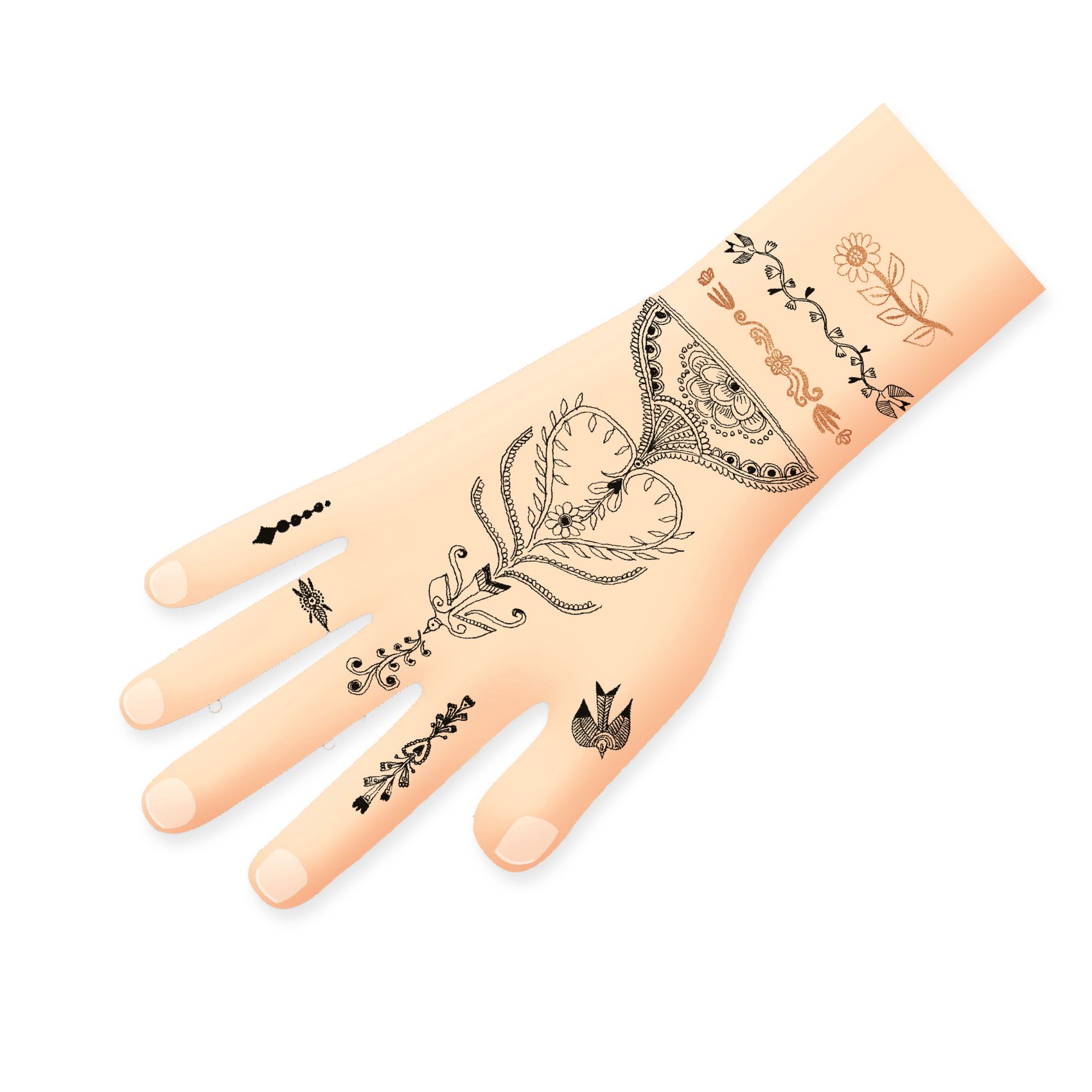 Tetováló matricák - Keleti szellő - Oriental breeze - 1