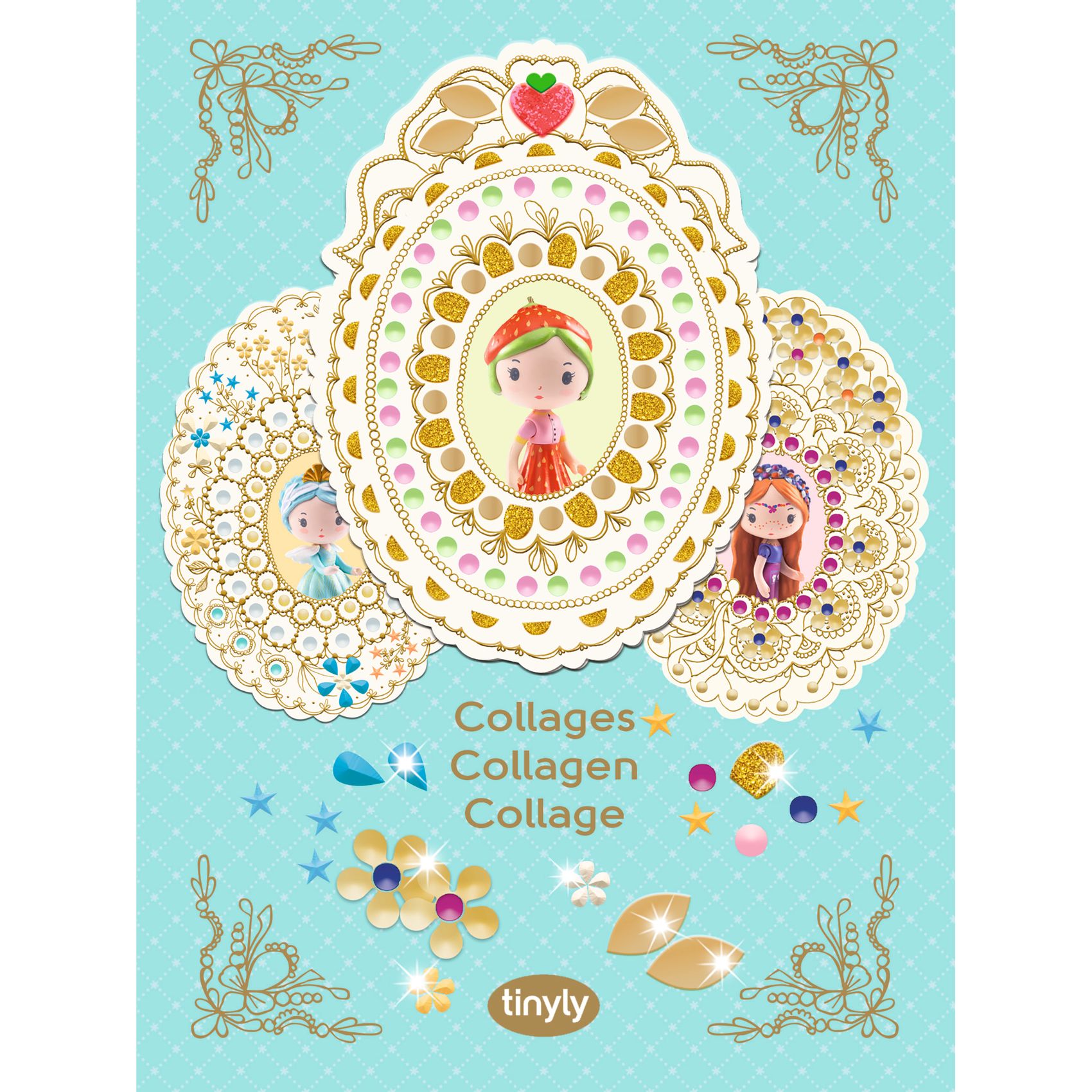 TINYLY kreatív - Kollázs készítés, Eperke és barátai - Collages Berry & Co - 0
