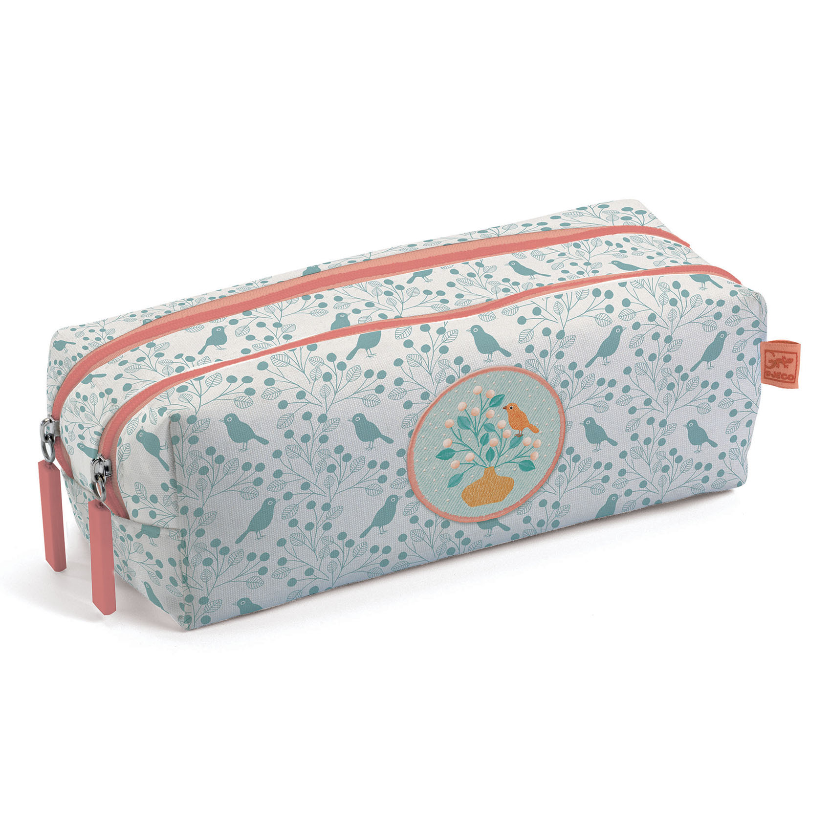 Tolltartó két rekesszel - Madárka - Romantic pencil case - 0