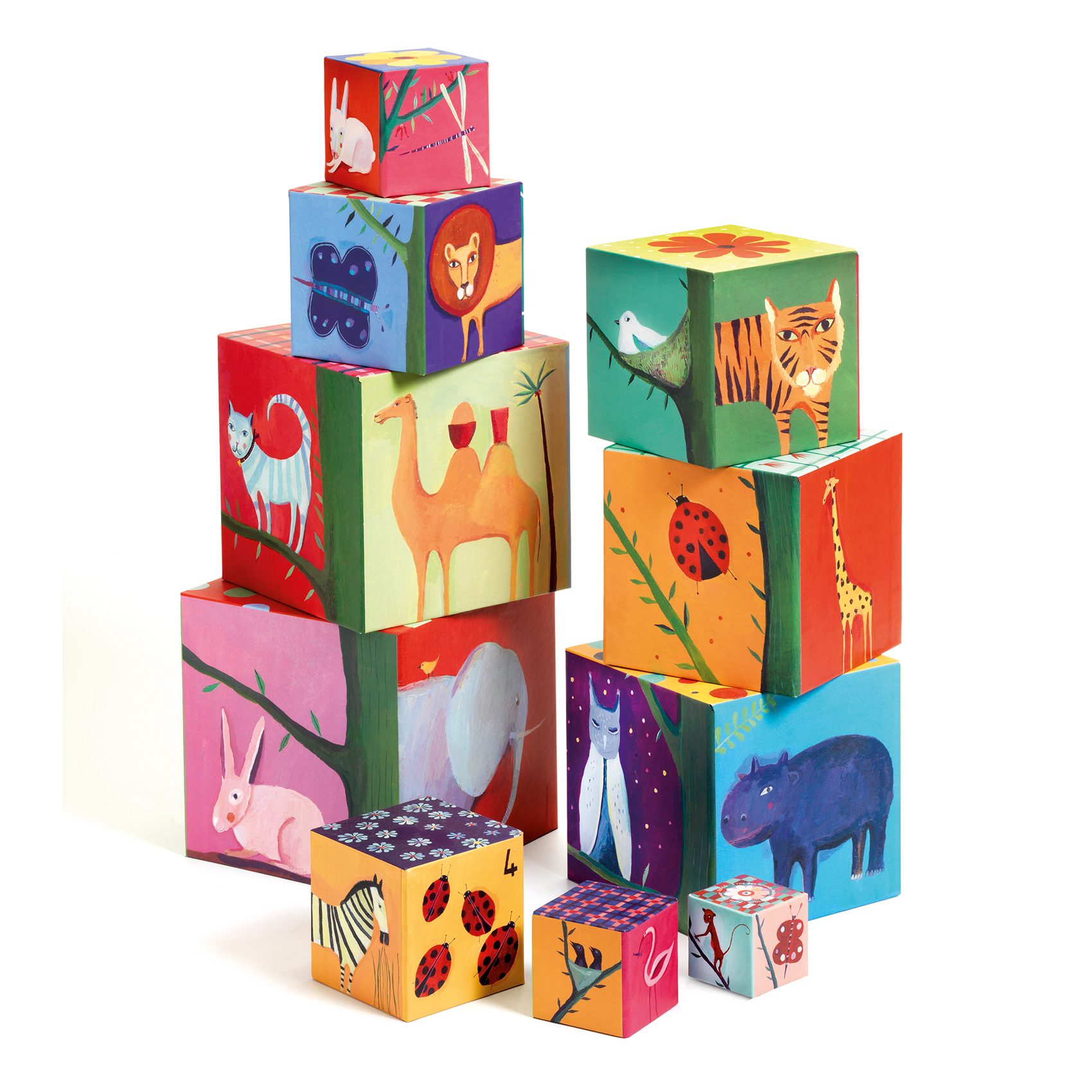 Toronyépítő kocka - Természet és állatok - 10 nature & animal blocks - 2