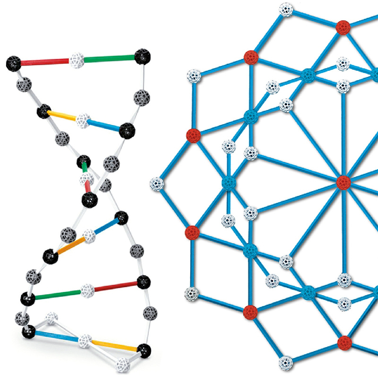 Tudományos modellező készlet - ConneXions, 127 színes gömb csomópont - 2