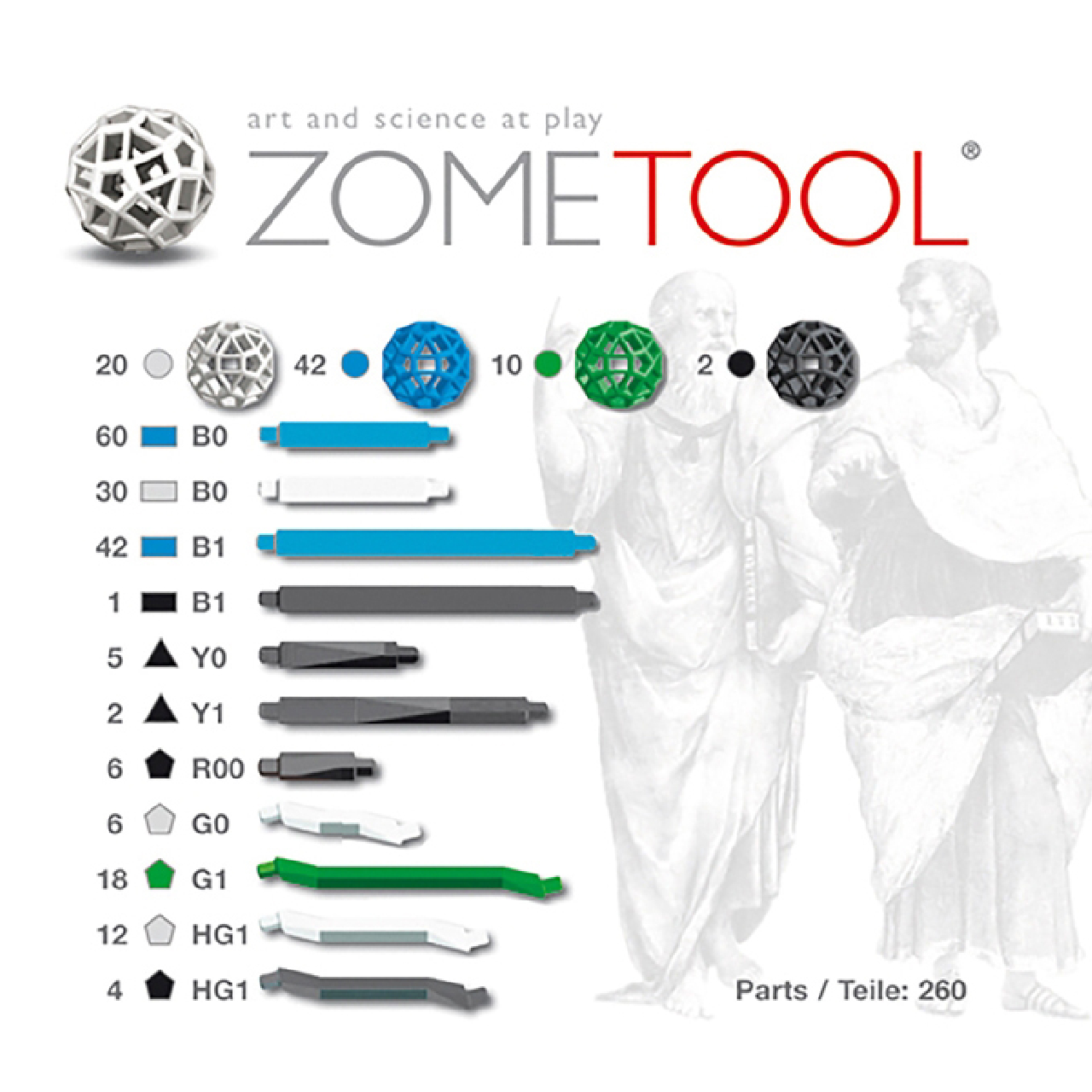 Tudományos modellező készlet - Platoni Testek - Plato’s Solids - 2