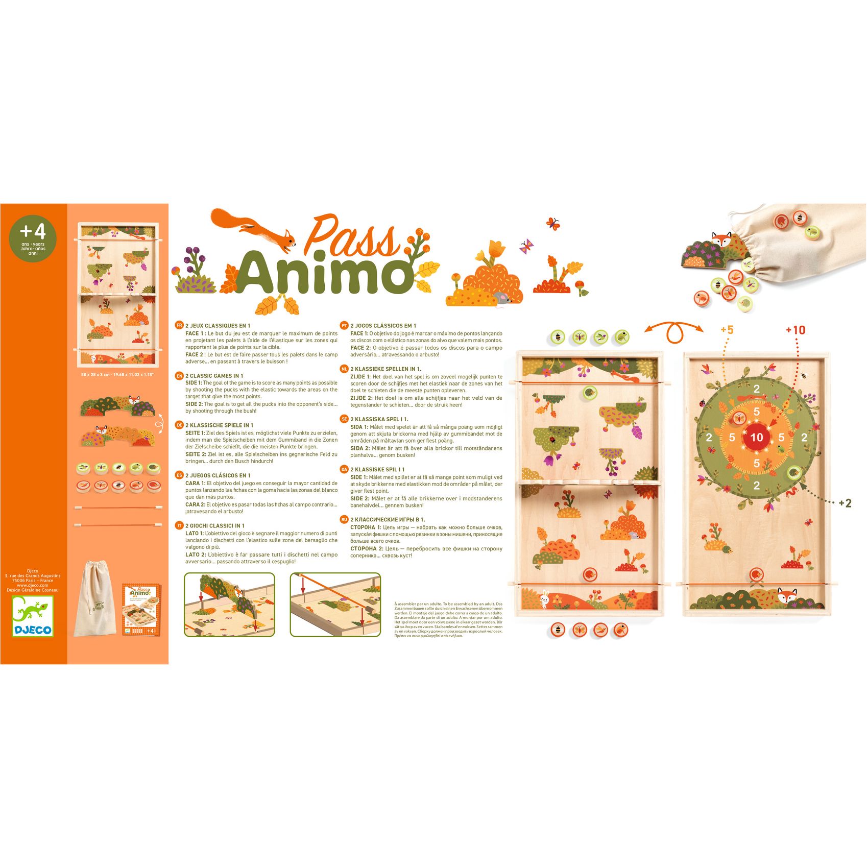 Ügyességi játék - 2 korongjáték - Pass Animo - 8