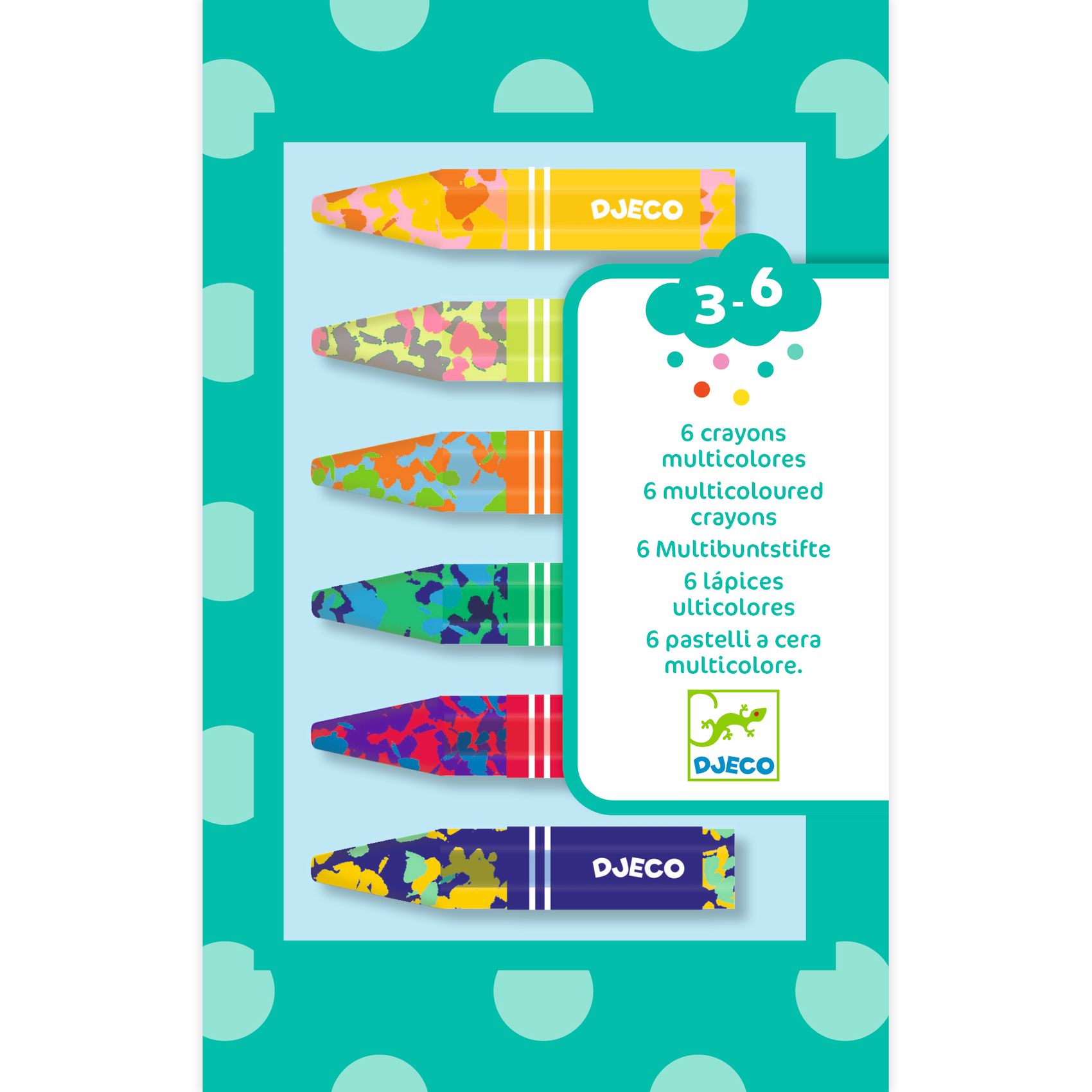 Viaszkréta készlet - 6 kréta kölönböző színekből összeállítva - 6 multicoloured crayons - 1