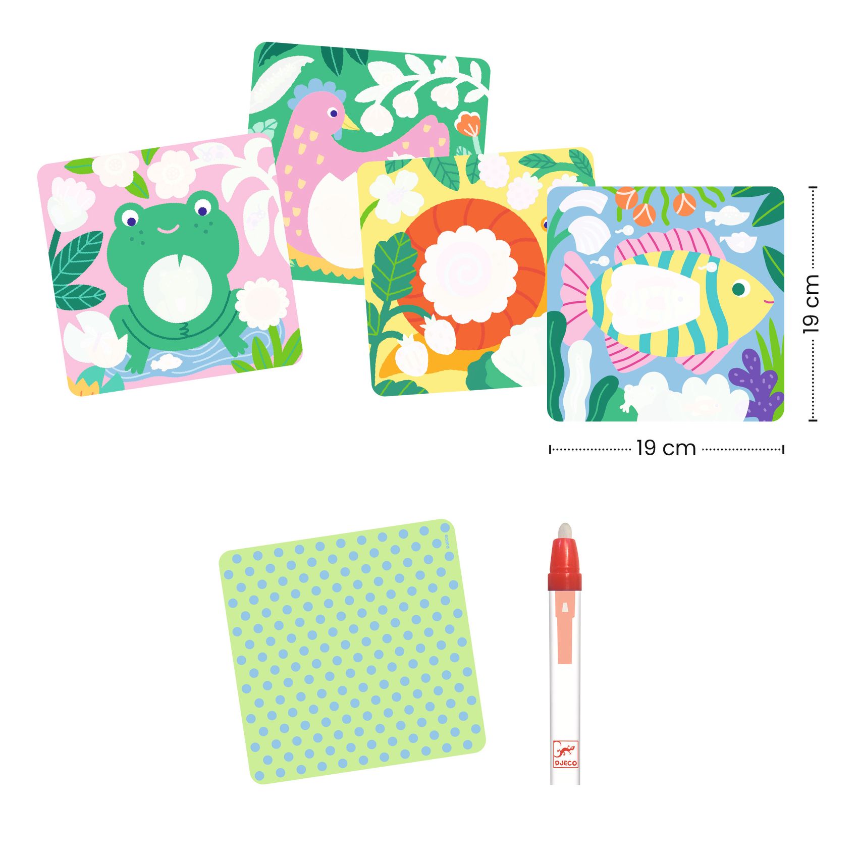 Vízzel színező készlet - Kukucs! Állatbébik a kertben - Peekaboo! Garden Baby Animals - 2