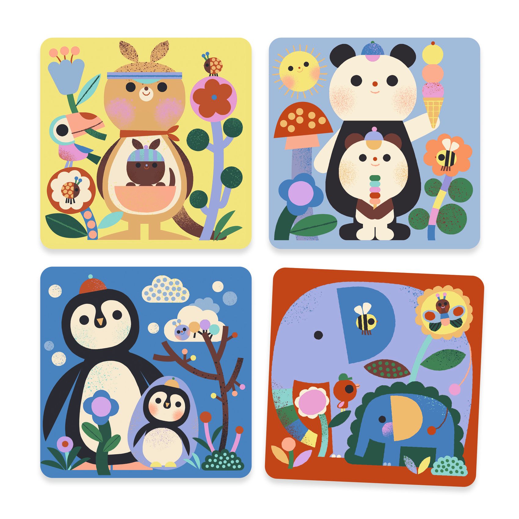 Vízzel színező készlet - Kukucs! Állatbébik a világ tájairól - Peekaboo! Baby animals around the world - 1