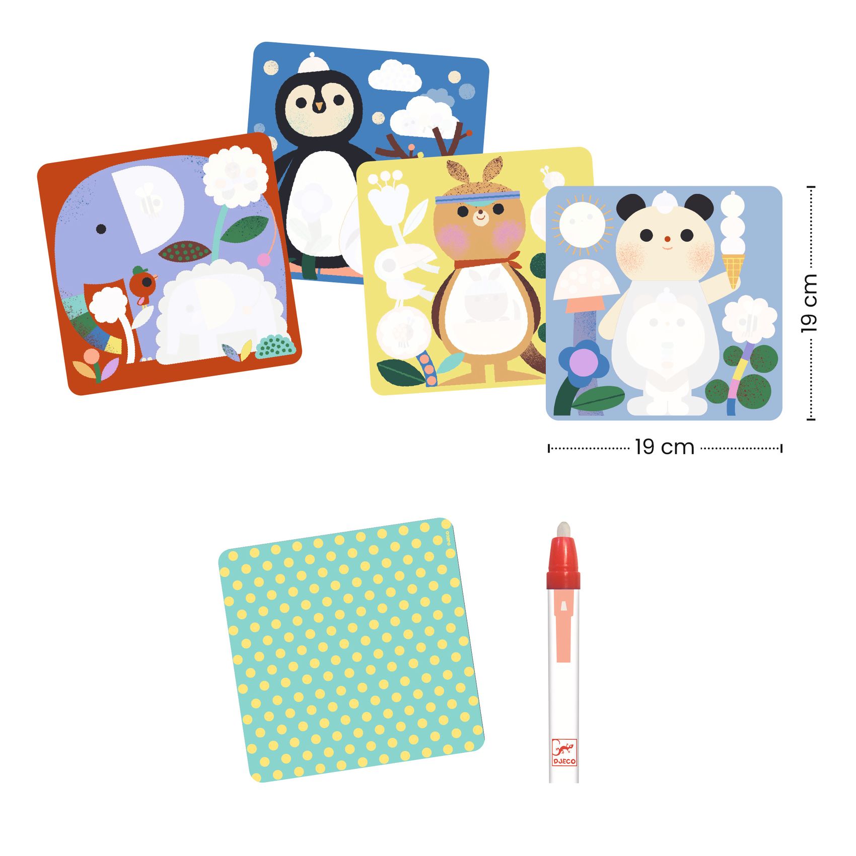 Vízzel színező készlet - Kukucs! Állatbébik a világ tájairól - Peekaboo! Baby animals around the world - 3