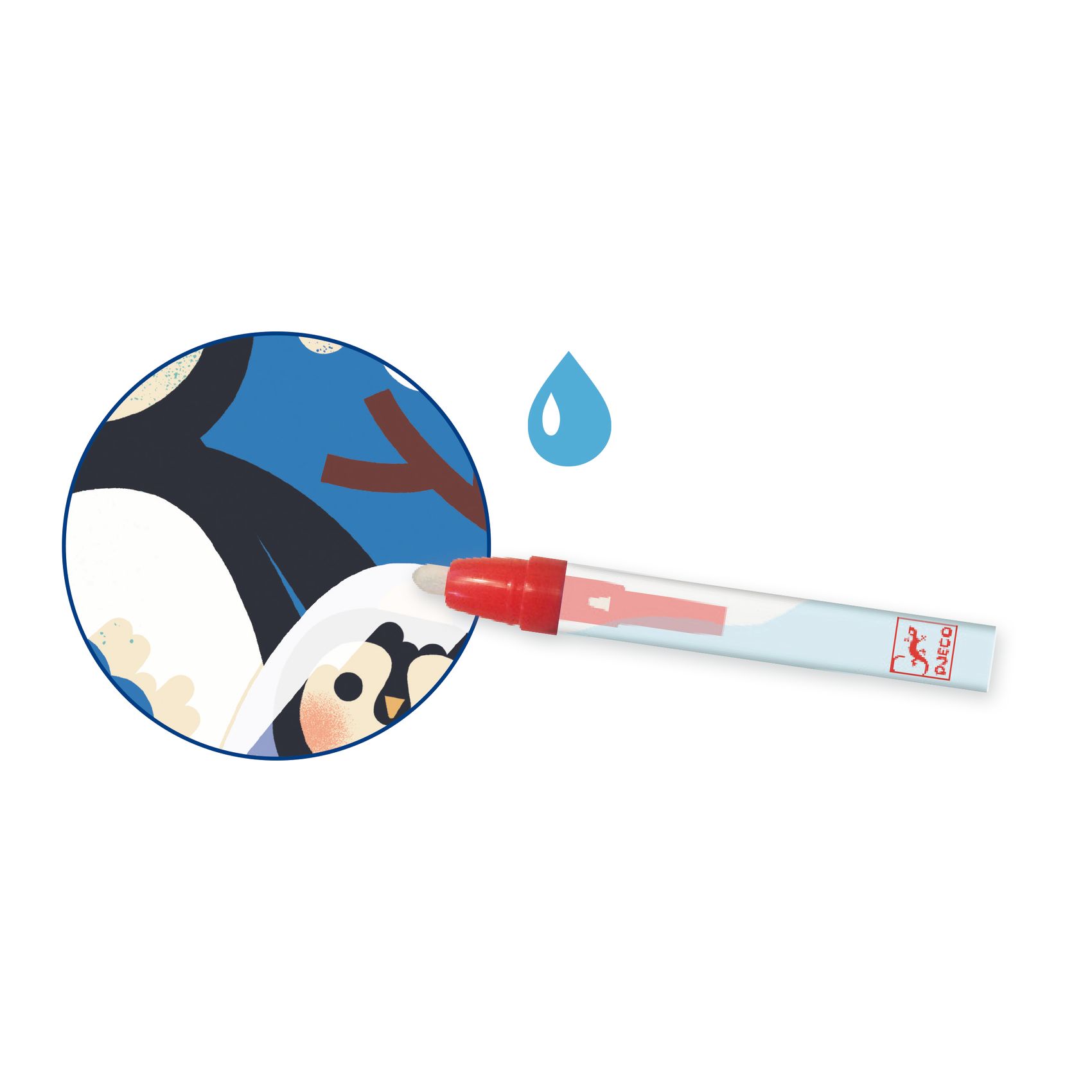 Vízzel színező készlet - Kukucs! Állatbébik a világ tájairól - Peekaboo! Baby animals around the world - 4